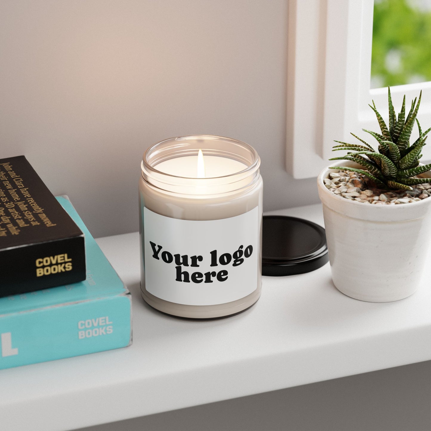 Customizable Relaxing Scented Soy Candle, 9oz Eco-Friendly