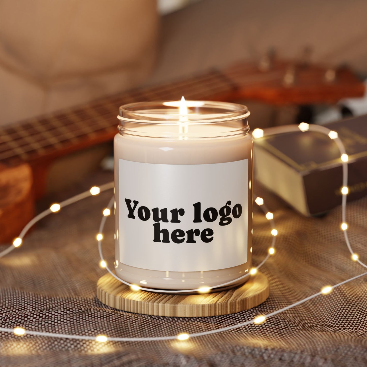 Customizable Relaxing Scented Soy Candle, 9oz Eco-Friendly