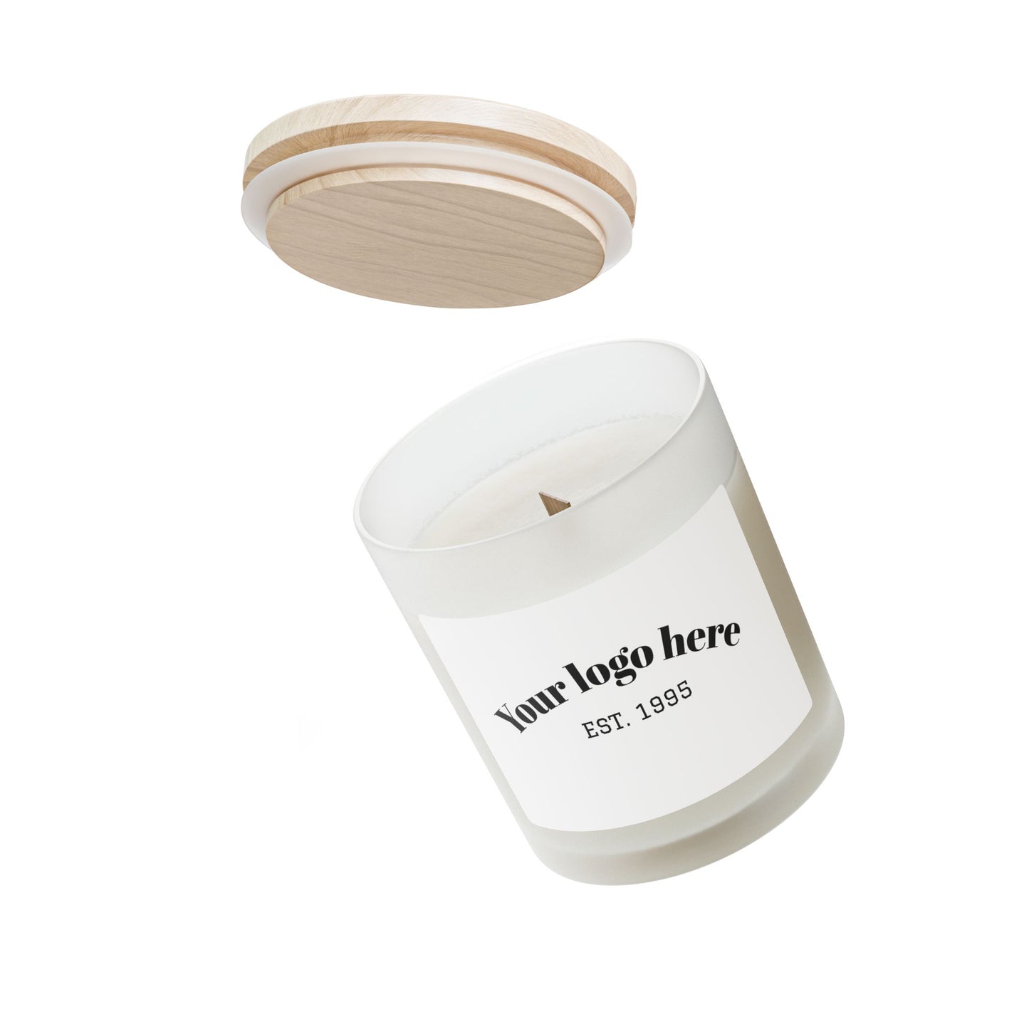 Customizable Frosted Glass Candle - Personalized Gift