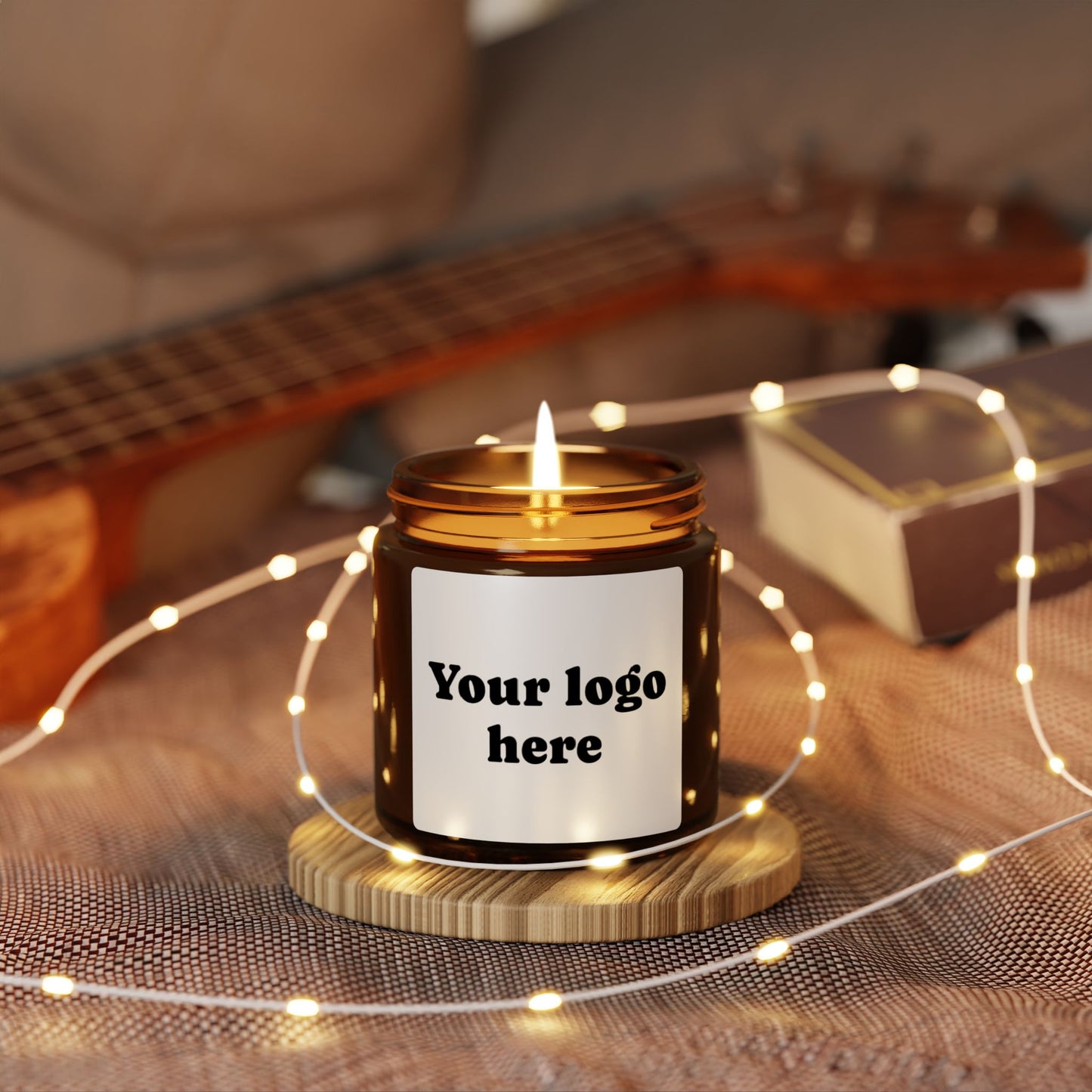 Customizable Scented Soy Candle, Eco-Friendly